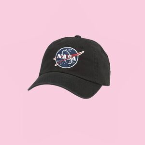 NASA BLACK BASEBALL CAP DAD HAT STRAPBACK